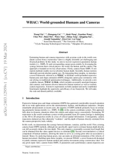 WHAC: World-grounded Humans and Cameras