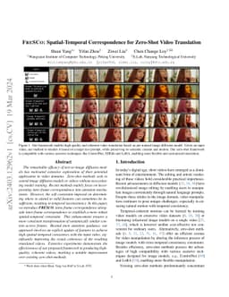 FRESCO: Spatial-Temporal Correspondence for Zero-Shot Video Translation