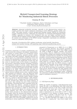 Hybrid Unsupervised Learning Strategy for Monitoring Industrial Batch
  Processes