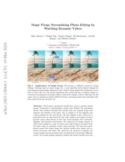 Magic Fixup: Streamlining Photo Editing by Watching Dynamic Videos
