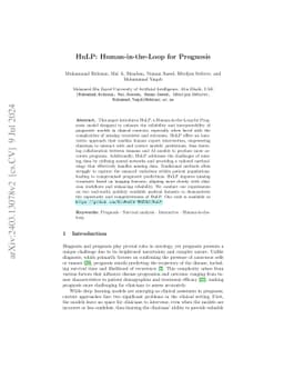 HuLP: Human-in-the-Loop for Prognosis
