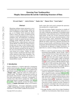Knowing Your Nonlinearities: Shapley Interactions Reveal the Underlying
  Structure of Data