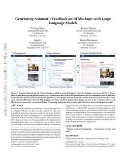 Generating Automatic Feedback on UI Mockups with Large Language Models