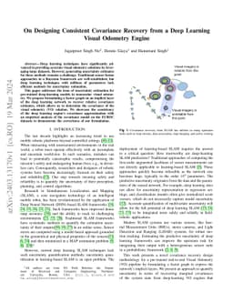 On Designing Consistent Covariance Recovery from a Deep Learning Visual
  Odometry Engine