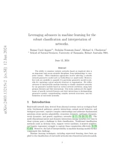 Leveraging advances in machine learning for the robust classification
  and interpretation of networks