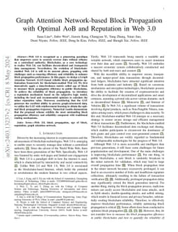 Graph Attention Network-based Block Propagation with Optimal AoI and
  Reputation in Web 3.0