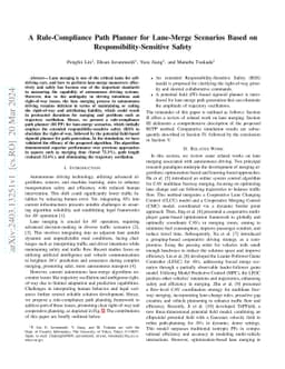 A Rule-Compliance Path Planner for Lane-Merge Scenarios Based on
  Responsibility-Sensitive Safety