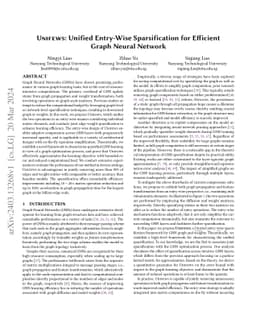Unifews: Unified Entry-Wise Sparsification for Efficient Graph Neural
  Network