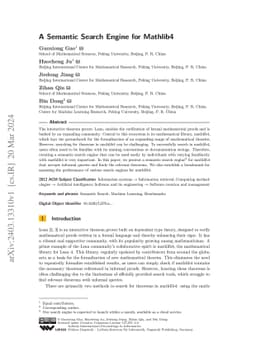 A Semantic Search Engine for Mathlib4