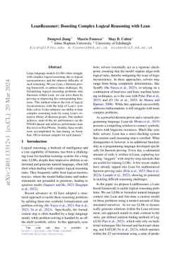 LeanReasoner: Boosting Complex Logical Reasoning with Lean