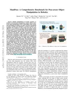 ManiPose: A Comprehensive Benchmark for Pose-aware Object Manipulation
  in Robotics