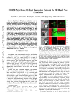 DOR3D-Net: Dense Ordinal Regression Network for 3D Hand Pose Estimation