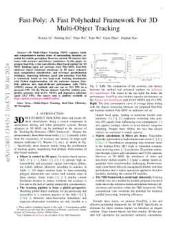 Fast-Poly: A Fast Polyhedral Framework For 3D Multi-Object Tracking