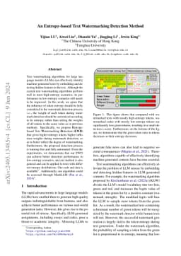 An Entropy-based Text Watermarking Detection Method