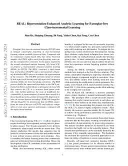 REAL: Representation Enhanced Analytic Learning for Exemplar-free
  Class-incremental Learning