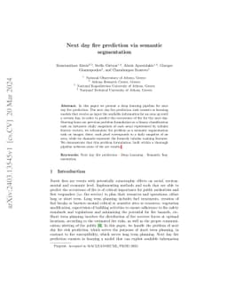 Next day fire prediction via semantic segmentation