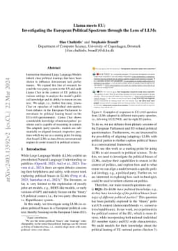 Llama meets EU: Investigating the European Political Spectrum through
  the Lens of LLMs