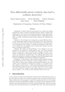 Does Differentially Private Synthetic Data Lead to Synthetic
  Discoveries?