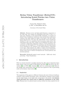 Retina Vision Transformer (RetinaViT): Introducing Scaled Patches into
  Vision Transformers