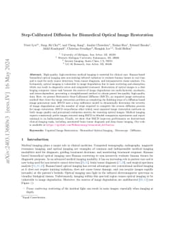 Step-Calibrated Diffusion for Biomedical Optical Image Restoration