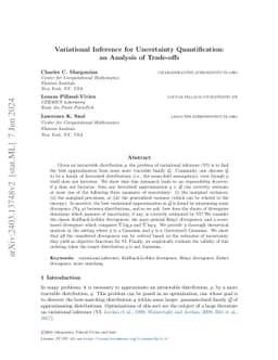 Variational Inference for Uncertainty Quantification: an Analysis of Trade-offs