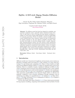 ZigMa: A DiT-style Zigzag Mamba Diffusion Model