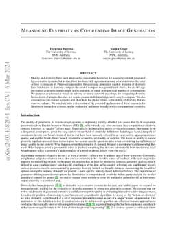 Measuring Diversity in Co-creative Image Generation