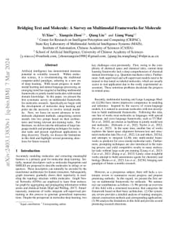 Bridging Text and Molecule: A Survey on Multimodal Frameworks for
  Molecule