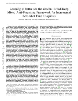 Learning to better see the unseen: Broad-Deep Mixed Anti-Forgetting
  Framework for Incremental Zero-Shot Fault Diagnosis