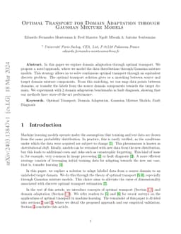 Optimal Transport for Domain Adaptation through Gaussian Mixture Models