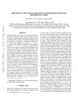 DiffImpute: Tabular Data Imputation With Denoising Diffusion
  Probabilistic Model