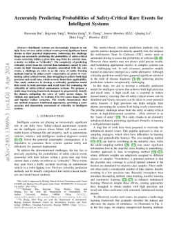 Accurately Predicting Probabilities of Safety-Critical Rare Events for
  Intelligent Systems