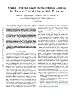 Spatial-Temporal Graph Representation Learning for Tactical Networks
  Future State Prediction