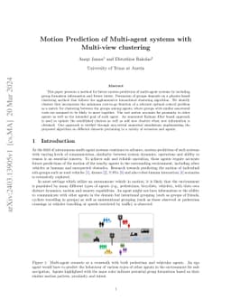 Motion Prediction of Multi-agent systems with Multi-view clustering
