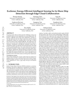 EcoSense: Energy-Efficient Intelligent Sensing for In-Shore Ship
  Detection through Edge-Cloud Collaboration