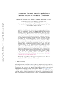 Leveraging Thermal Modality to Enhance Reconstruction in Low-Light
  Conditions
