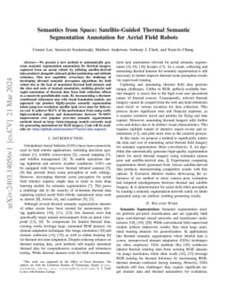 Semantics from Space: Satellite-Guided Thermal Semantic Segmentation
  Annotation for Aerial Field Robots