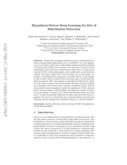Hypothesis-Driven Deep Learning for Out of Distribution Detection