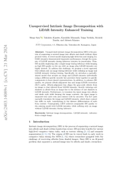 Unsupervised Intrinsic Image Decomposition with LiDAR Intensity Enhanced
  Training