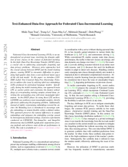 Text-Enhanced Data-free Approach for Federated Class-Incremental
  Learning