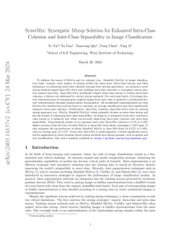 SynerMix: Synergistic Mixup Solution for Enhanced Intra-Class Cohesion
  and Inter-Class Separability in Image Classification