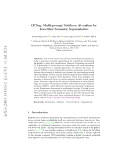 OTSeg: Multi-prompt Sinkhorn Attention for Zero-Shot Semantic
  Segmentation