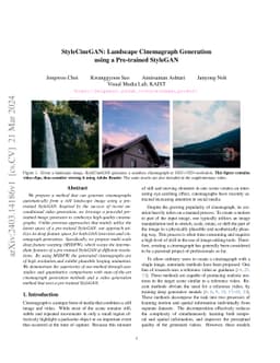 StyleCineGAN: Landscape Cinemagraph Generation using a Pre-trained
  StyleGAN