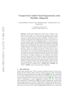 Unsupervised Audio-Visual Segmentation with Modality Alignment