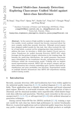 Toward Multi-class Anomaly Detection: Exploring Class-aware Unified
  Model against Inter-class Interference