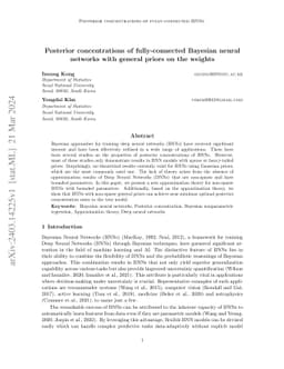 Posterior concentrations of fully-connected Bayesian neural networks
  with general priors on the weights