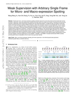 Weak Supervision with Arbitrary Single Frame for Micro- and
  Macro-expression Spotting