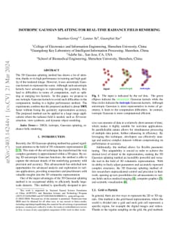 Isotropic Gaussian Splatting for Real-Time Radiance Field Rendering