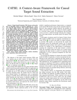 CATSE: A Context-Aware Framework for Causal Target Sound Extraction