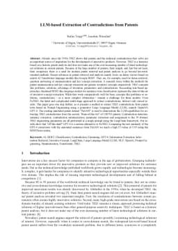 LLM-based Extraction of Contradictions from Patents